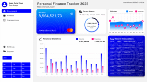 Personal Finance Tracker Excel Dashboard