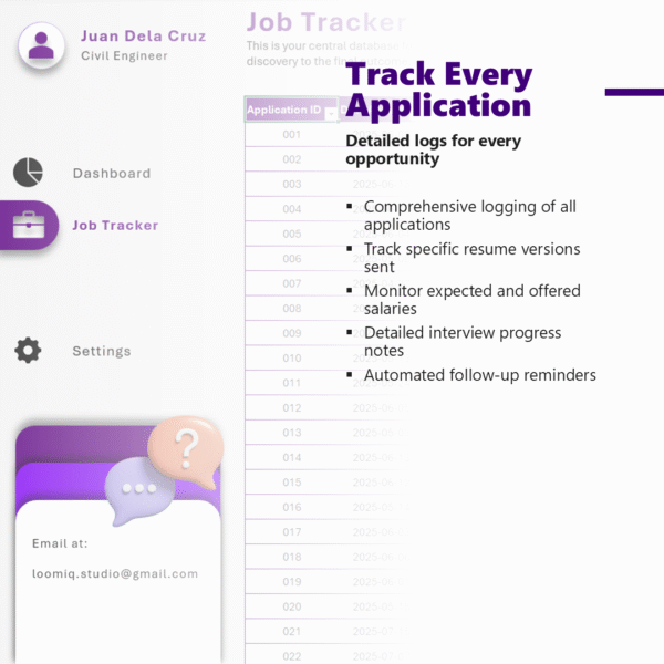 Job Application Tracker Excel Template