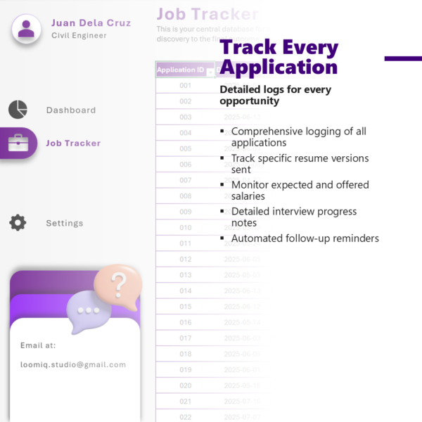 Job Application Tracker Excel Template