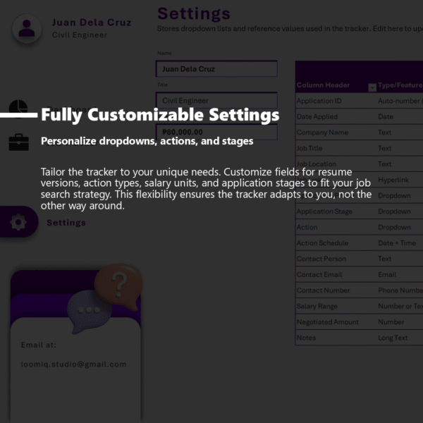 Job Application Tracker Excel Template