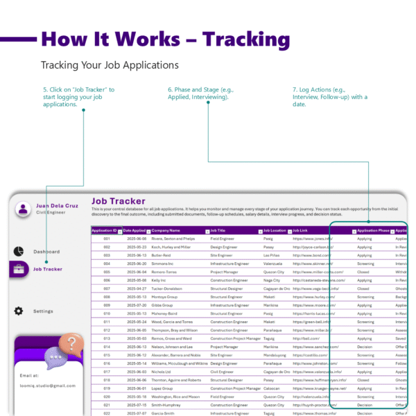 Job Application Tracker Excel Template