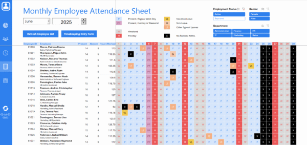 ss_04_MonthlyAttendanceSheet Employee Attendance Tracker Excel Dashboard