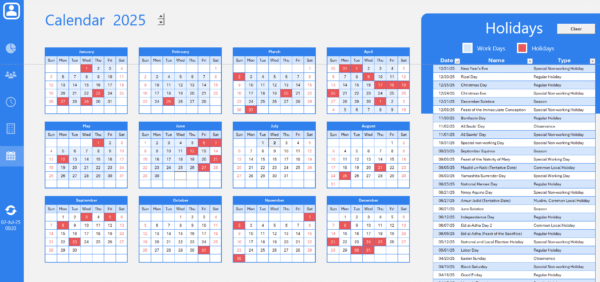 ss_05_Calendar Employee Attendance Tracker Excel Dashboard