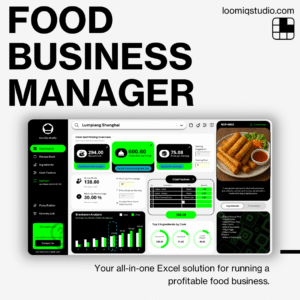 Food Business Manager Excel Dashboard
