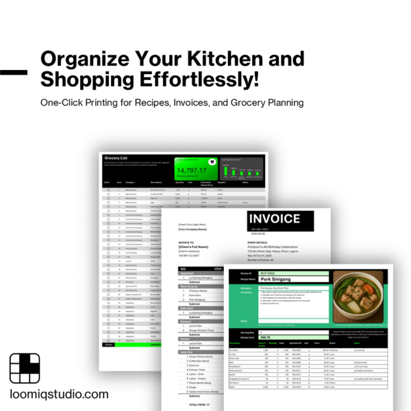 Food Business Manager Excel Dashboard