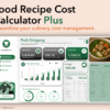 Food Recipe Cost Calculator Plus