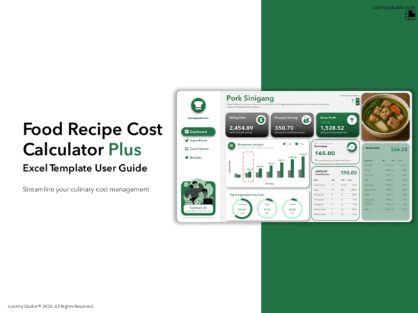 Food Recipe Cost Calculator Plus