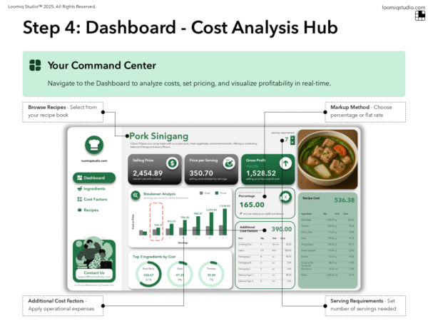 Food Recipe Cost Calculator Plus